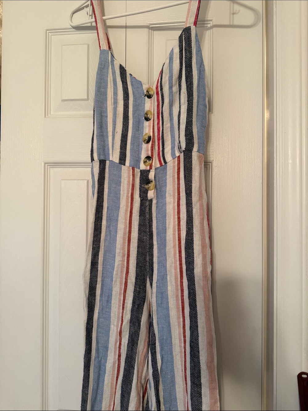 Striped Blue & Red Jumpsuit